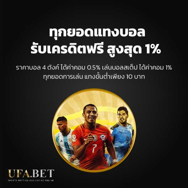 แทงบอล ค่าคอม Cashback 1%